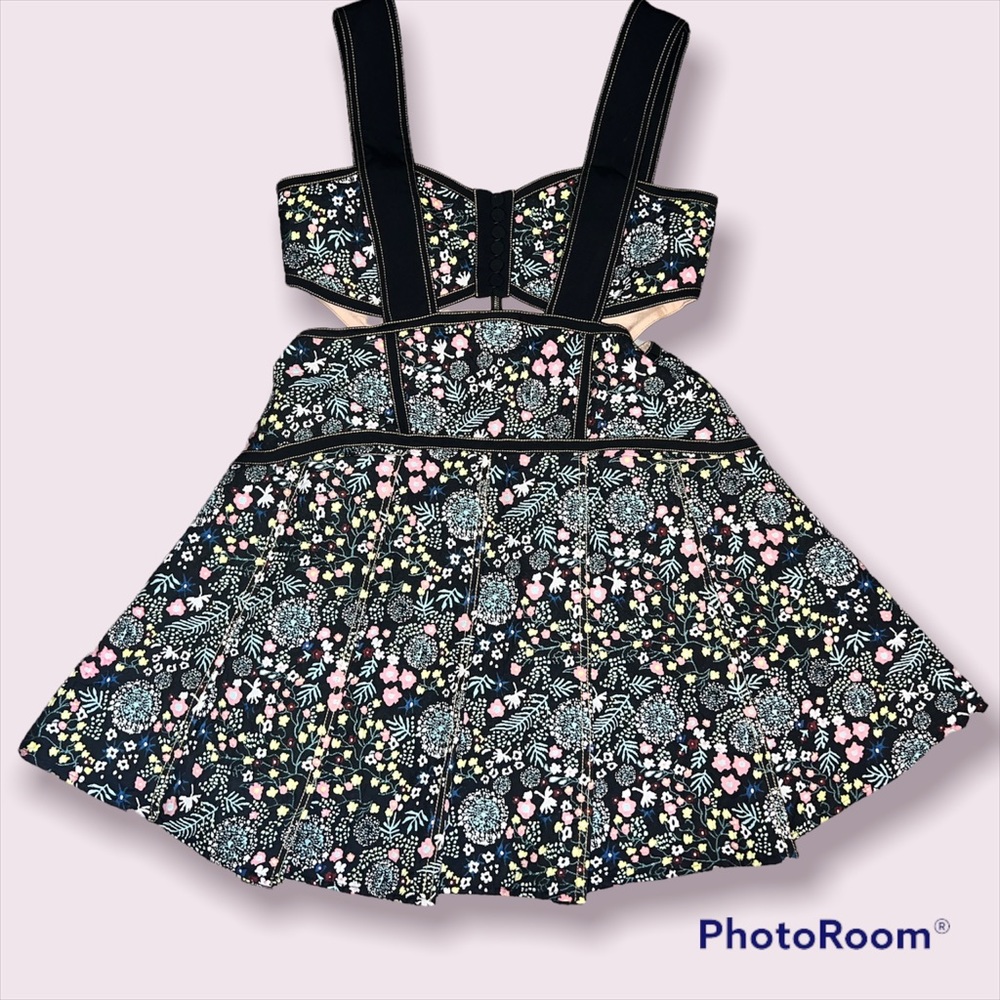 Hailee C Floral Jacquard Mini Dress